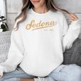 Retro Sedona Script Vintage Throwback Kids Unisex Sweatshirt, funny design