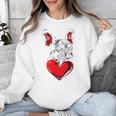 Valentine's Day Boston Terrier Dog Vector Unisex Sweatshirt, funny design