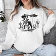 Vintage Boston Terrier UFO Western Wild West Dog Mom Dad Unisex Sweatshirt, Mom Gifts, Boston Terrier Dad Gifts, Boston Terrier Mom Gifts, funny design