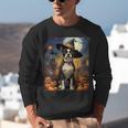 Aesthetic Halloween Boston Terrier Dog Witch Pumpkin For Men Women Kids Unisex Sweatshirt, Boston Terrier Halloween Sweatshirts, funny gift