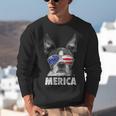 Boston Terrier 4th Of July Merica Men Women USA Flag Vintage Unisex Sweatshirt, Boston Terrier 4th Of July Sweatshirts, funny gift