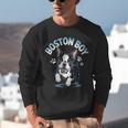 Boston Terrier Boy Cute Cartoon Dog Owner Pet Boston Terrier Unisex Sweatshirt, funny gift