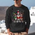 Boston Terrier Christmas Dogs Santa Reindeer Elf Unisex Sweatshirt, Boston Terrier Christmas Sweatshirts, funny gift