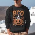 Boston Terrier Costume On Pumpkin Halloween Boston Terrier Unisex Sweatshirt, Boston Terrier Halloween Sweatshirts, funny gift