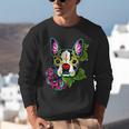 Boston Terrier In Day Of The Dead Sugar Skull Dog Unisex Sweatshirt, funny gift