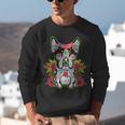 Boston Terrier Dia De Los Muertos Day Of The Dead Dog Skull For Men Women Kids Unisex Sweatshirt, funny gift