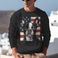 Boston Terrier Dog American Flag 4th Of July Patriotic Puppy Unisex Sweatshirt, American Boston Terrier Sweatshirts, Patriotic Boston Terrier Sweatshirts, Boston Terrier 4th Of July Sweatshirts, funny gift