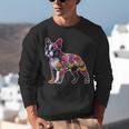 Boston Terrier Floral Dog Lover Vintage Distressed For Men Women Kids Unisex Sweatshirt, funny gift