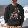 Boston Terrier Floral Vintage Dog Mom Distressed Men Women Kids Unisex Sweatshirt, Boston Terrier Mom Sweatshirts, funny gift