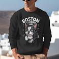Boston Terrier Girl Cute Cartoon For Dog Owners Pet Terrier Unisex Sweatshirt, funny gift
