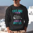 Boston Terrier This Girl Runs On Jesus And Boston Terriers Unisex Sweatshirt, funny gift