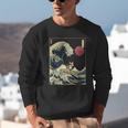 Boston Terrier Japanese Kanagawa Wave Surf Dog Unisex Sweatshirt, funny gift