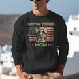Boston Terrier Mom Dog Lovers American Flag 4th Of July Unisex Sweatshirt, Boston Terrier Mom Sweatshirts, American Boston Terrier Sweatshirts, Boston Terrier 4th Of July Sweatshirts, funny gift