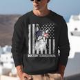 Boston Terrier Papa Cool Dog Lover USA American Flag Men Women Unisex Sweatshirt, American Boston Terrier Sweatshirts, funny gift