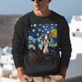 Boston Terrier Starry Night Van Gogh Art Unisex Sweatshirt, funny gift