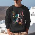 Cute Boston Terrier Puppy Dog Art Lover Unique Painting For Men Women Kids Unisex Sweatshirt, funny gift