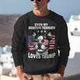 Even My Boston Terrier Loves Trump Trump Supporter Dog Lover Unisex Sweatshirt, funny gift