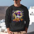 Halloween Boston Terrier Dog Breed With Jack O' Lantern Art Unisex Sweatshirt, Boston Terrier Halloween Sweatshirts, funny gift