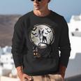 Spooky Halloween Moon Boston Terrier Boston Bull Bostie Unisex Sweatshirt, Boston Terrier Halloween Sweatshirts, funny gift