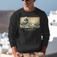 Surfing Boston Terrier Kanagawa Wave Japanese Dog For Men Women Kids Unisex Sweatshirt, funny gift