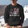 Vintage Boston Terrier Dad American Flag Father's Day Unisex Sweatshirt, American Boston Terrier Sweatshirts, Boston Terrier Dad Sweatshirts, funny gift