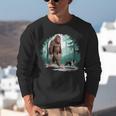 Whimsical Forest Adventures Sasquatch Bigfoot Walking Boston Terrier Dog Lovers Unisex Sweatshirt, funny gift