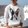 Boston Terrier Dog 4th July America USA Flag Men Women Kids Unisex Sweatshirt, Boston Terrier 4th Of July Sweatshirts, funny gift