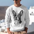 Boston Terrier Dog Motif Pet Illustration Boston Terrier For Men Women Kids Unisex Sweatshirt, funny gift