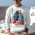 Boston Terrier Santa Claus Coffee Mug Merry Christmas Dogs Unisex Sweatshirt, Boston Terrier Christmas Sweatshirts, funny gift