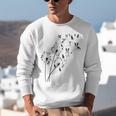 Dandelion Boston Terrier Flower Floral Bostie Tree Unisex Sweatshirt, funny gift