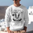 Retro Boston Terrier Coffee Dog Mom Coffee Lover Unisex Sweatshirt, Boston Terrier Mom Sweatshirts, funny gift