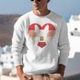 Retro Heart Boston Terrier Dog Vintage Valentine Unisex Sweatshirt, funny gift