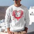 Valentine's Day Boston Terrier Heart Unisex Sweatshirt, funny gift