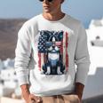Vintage Boston Terrier Dog American USA US Flag Pets Lovers Unisex Sweatshirt, American Boston Terrier Sweatshirts, funny gift