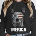 4th July Blue Heeler Dog Merica Patriotic USA Flag Cute Unisex Sweatshirt, novelty gifts, funny gifts