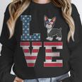 4th Of July Decor Patriotic LOVE Boston Terrier USA Flag Unisex Sweatshirt, novelty gifts, funny gifts