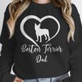 Boston Terrier Dad Cute Boston Terrier Silhouette Heart Unisex Sweatshirt, novelty gifts, funny gifts