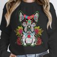 Boston Terrier Dia De Los Muertos Day Of The Dead Dog Skull For Men Women Kids Unisex Sweatshirt, novelty gifts, funny gifts