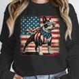 Boston Terrier Dog 4th Of July USA American Flag Patriotic Unisex Sweatshirt, novelty gifts, funny gifts