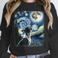 Boston Terrier Dog Art Van Gogh Starry Night Boston Terrier Unisex Sweatshirt, novelty gifts, funny gifts