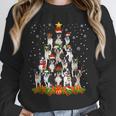 Boston Terrier Dog Christmas Tree Santa Hat Xmas Pajama Men Women Kids Unisex Sweatshirt, novelty gifts, funny gifts