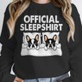 Boston Terrier Dog Official Sleep Pajamas Nightgown Unisex Sweatshirt, novelty gifts, funny gifts