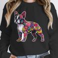 Boston Terrier Floral Dog Lover Vintage Distressed For Men Women Kids Unisex Sweatshirt, novelty gifts, funny gifts