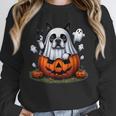Boston Terrier Ghost Boo Halloween Kids Unisex Sweatshirt, novelty gifts, funny gifts
