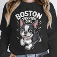 Boston Terrier Girl Cute Cartoon For Dog Owners Pet Terrier Unisex Sweatshirt, novelty gifts, funny gifts
