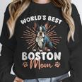 Boston Terrier Groovy World's Best Boston Mom Unisex Sweatshirt, novelty gifts, funny gifts