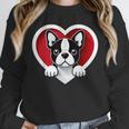 Boston Terrier Heart Cute Puppy Lover Or Dog Owner Unisex Sweatshirt, novelty gifts, funny gifts