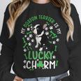 My Boston Terrier Is My Lucky Charm Paw Dog St Patrick's Day Unisex Sweatshirt, novelty gifts, funny gifts