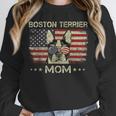 Boston Terrier Mom Dog Lovers American Flag 4th Of July Unisex Sweatshirt, novelty gifts, funny gifts