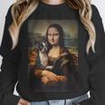 Boston Terrier Mona Lisa Painting Art Dog Mom Dad For Men Women Kids Unisex Sweatshirt, novelty gifts, funny gifts